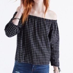 Madewell Black Gingham Top